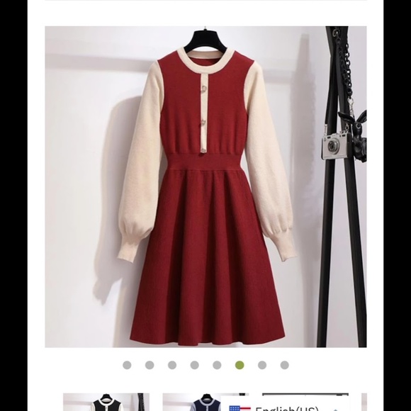 *Clearance*❗❗New (NWOT) Elegant Black & White Colorblock Knitted Dress - Picture 5 of 5